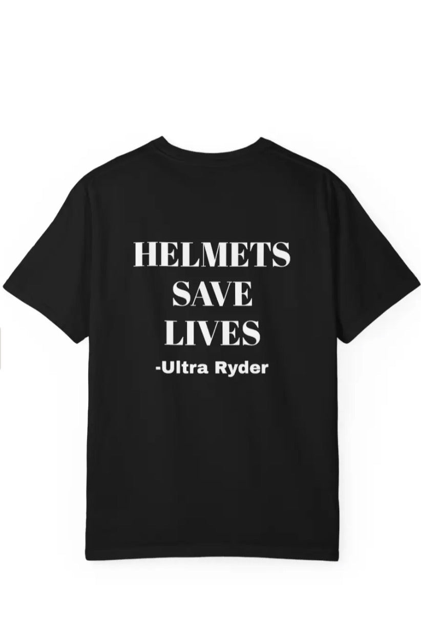 Adult- Helmets save lives -ultra Ryder shirt